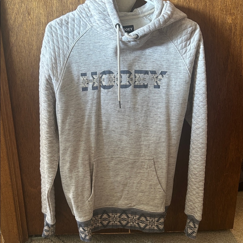 Hooey Gray Quilted Hoodie